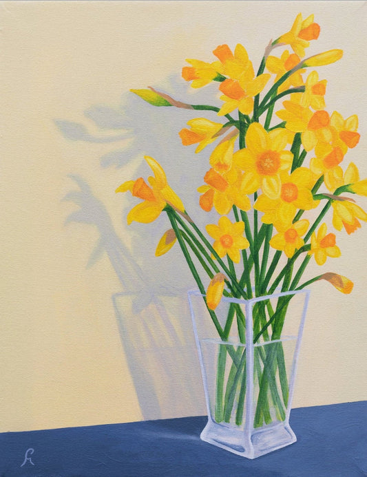 Welsh Daffodil Dragon Gicleé A4 Limited Edition Print Floral